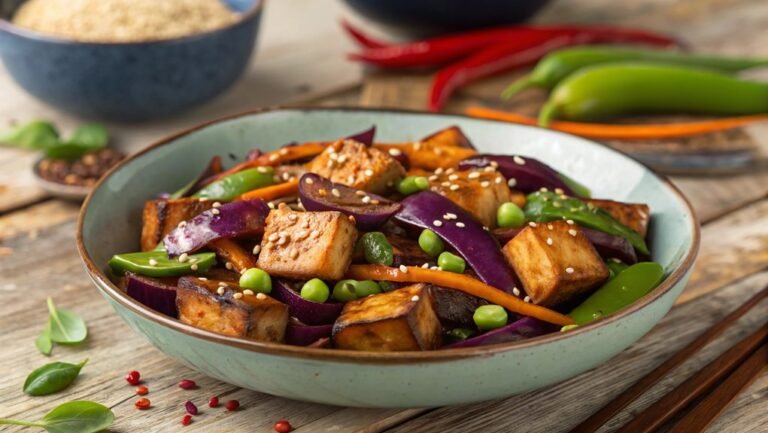 aubergine tofu stir fry