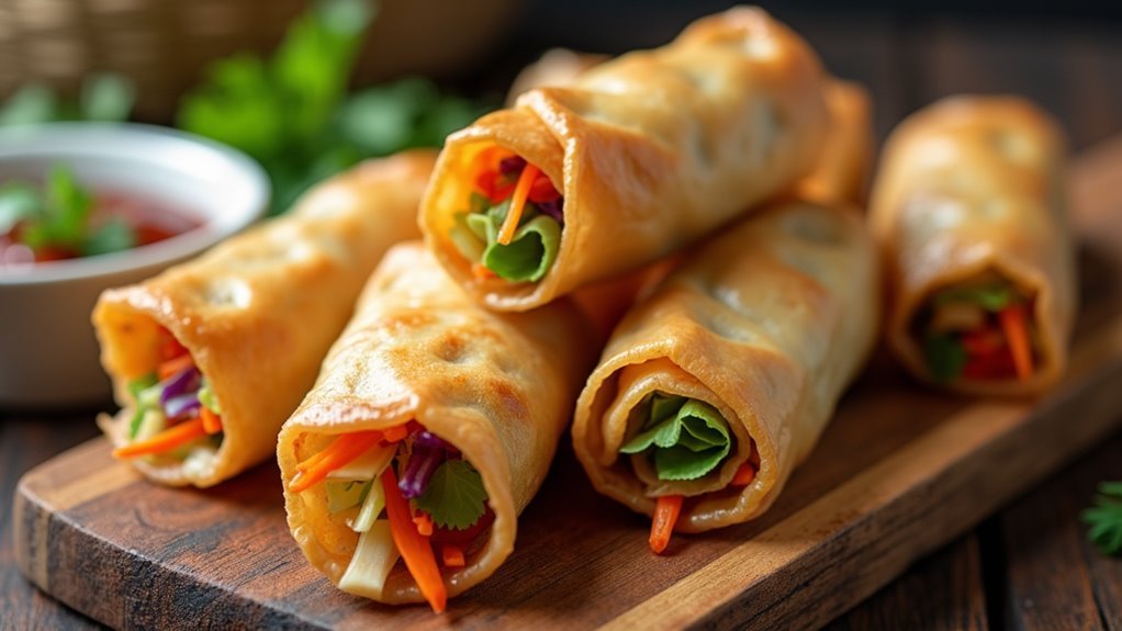 baked vegetable spring rolls