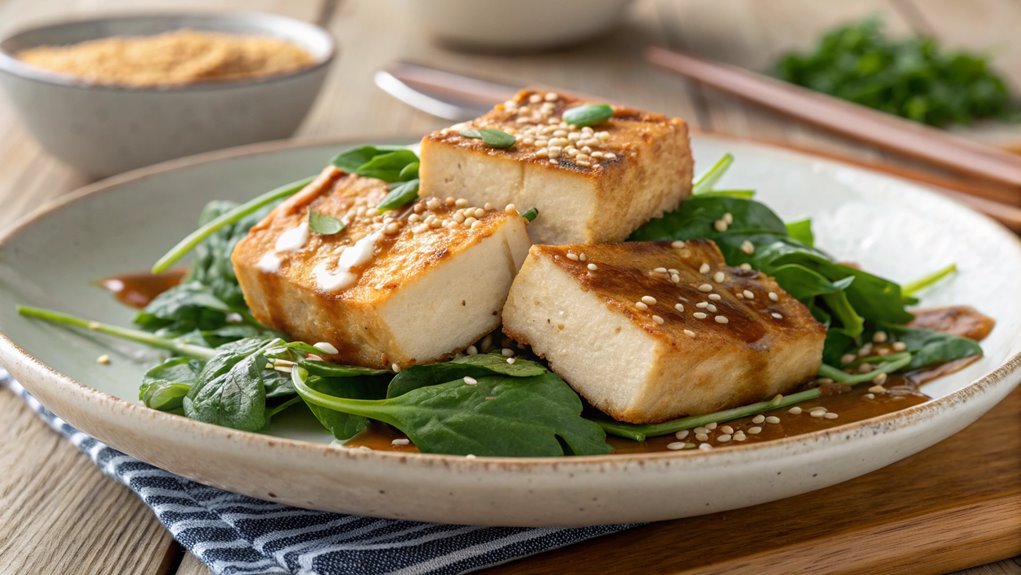 crispy tahini tofu recipe