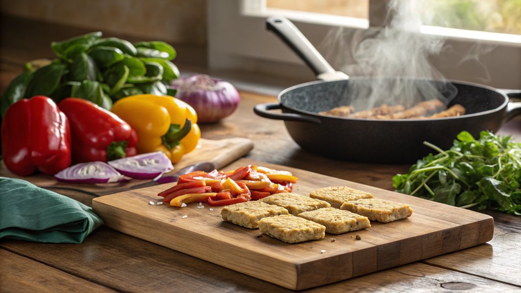 crumble and cook tempeh