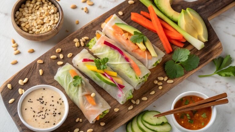 fresh vegetable summer rolls