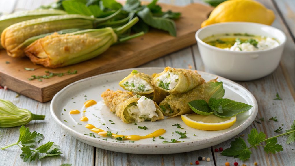 fried courgette flowers recipe