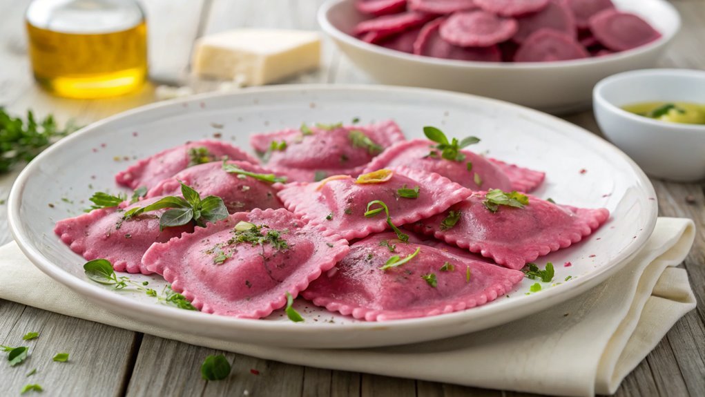 pink beetroot ravioli recipe