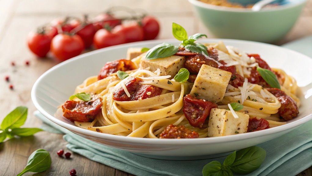 sun dried tomato tofu pasta