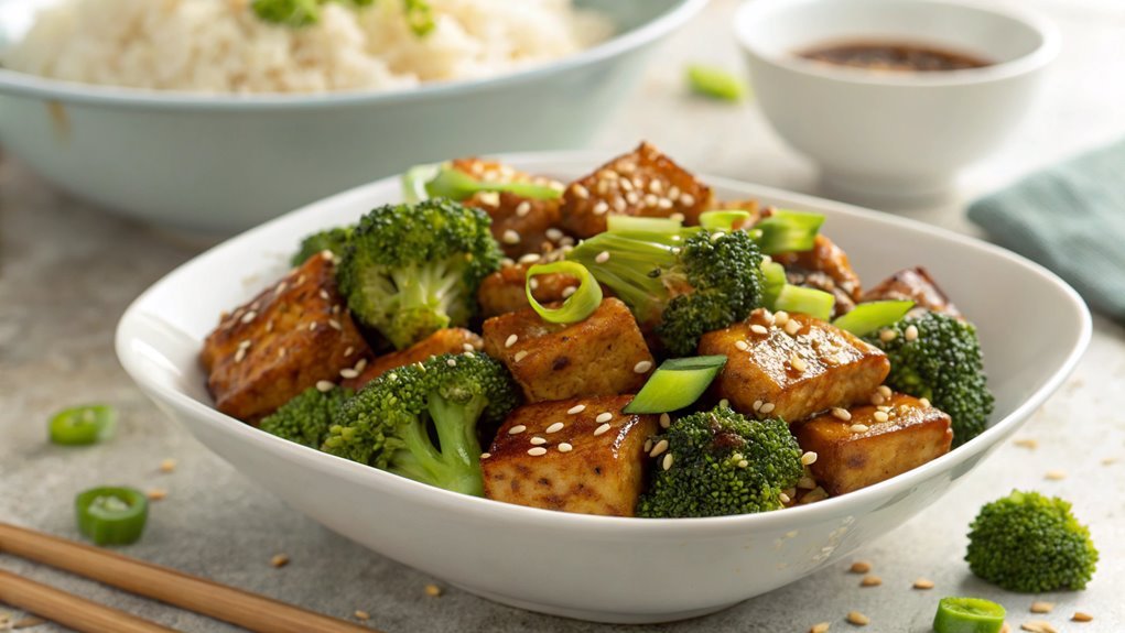teriyaki tempeh broccoli stir fry