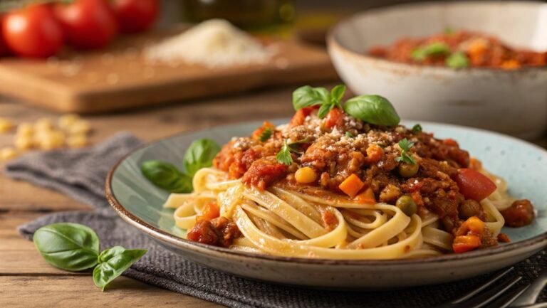 vegan bolognese pasta recipe