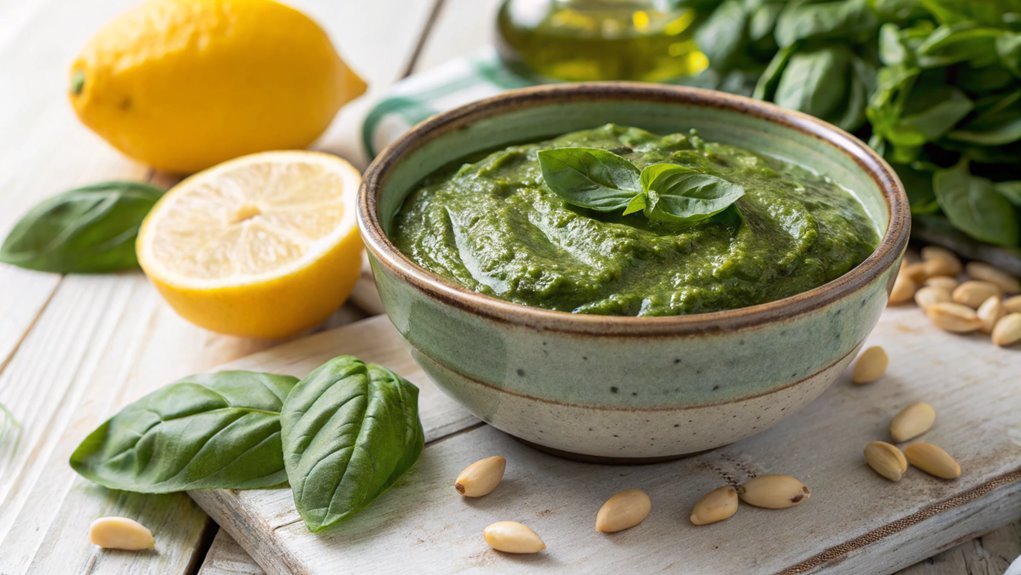 vegan pesto with spinach