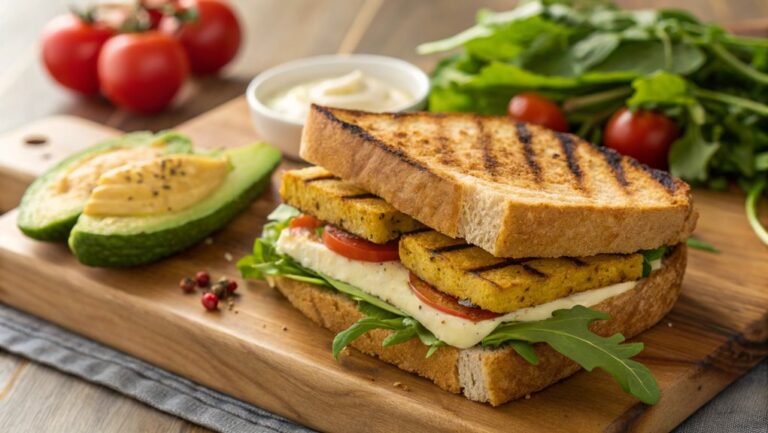 vegan sandwich with tofu