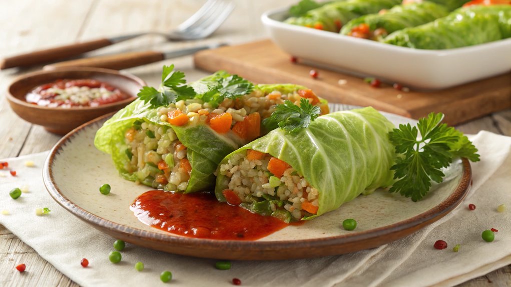 vegan stuffed cabbage rolls