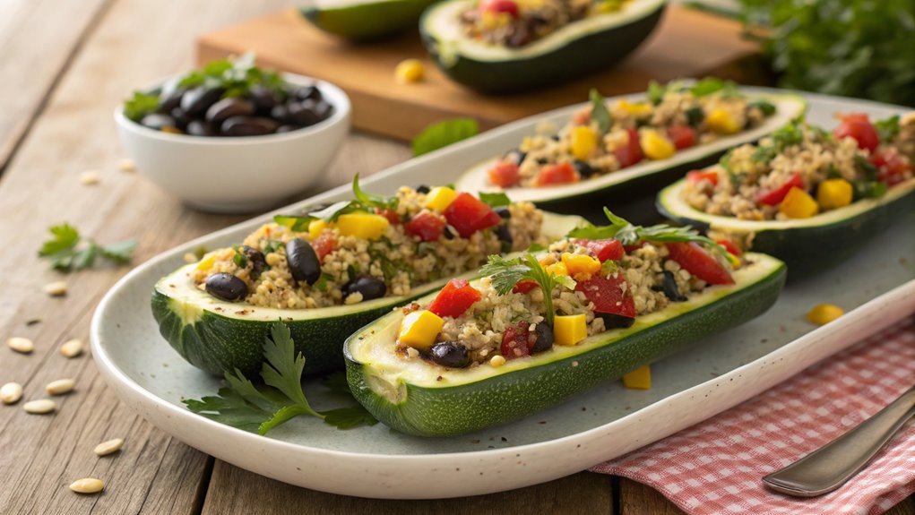 vegan stuffed zucchini boats