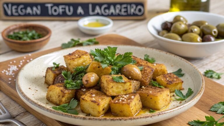 vegan tofu with seasoned sauce